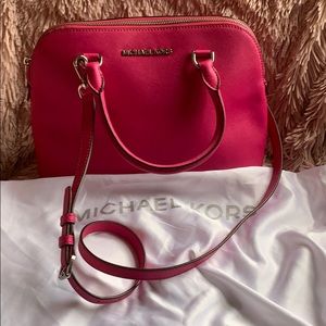 Michael Kors Leather Hot Pink Bag.